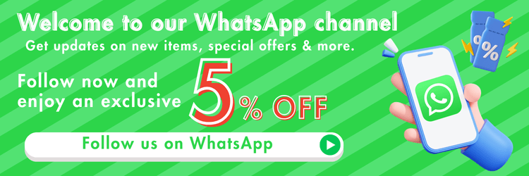 Follow us on WhatsApp! Get updates on new items and special offers