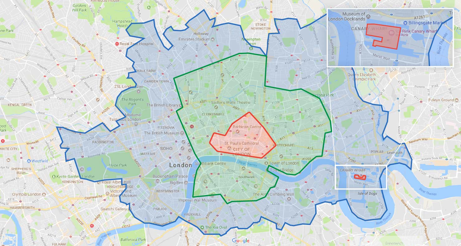 current delivery areas